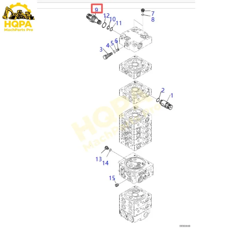723-10-11202 Relief Valve For Komatsu Excavator PC30 PC30R PC35MR-2 PC38UU PC40 PC45 PC56-7 Distributor hydraulic Spare Parts
