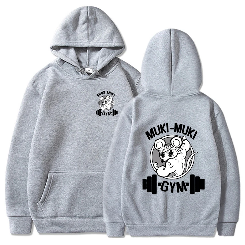 Muki Gym moda uomo e donna felpa stampata alla moda Harajuku Pullover a maniche lunghe per il tempo libero Cool Street abbigliamento