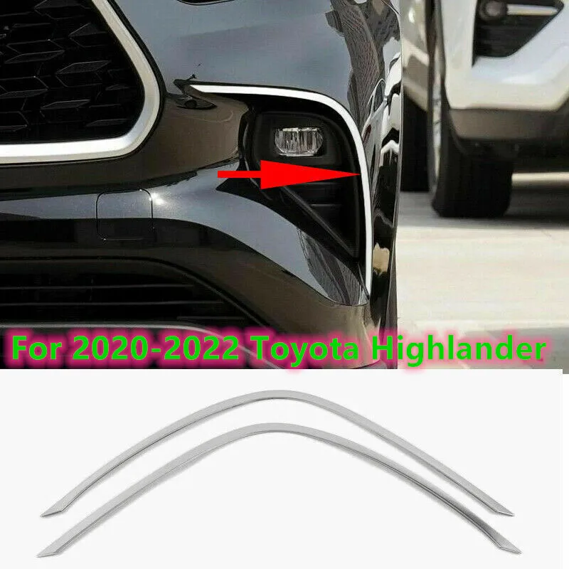 

Нержавеющая передняя противотуманная фара, накладка на веко для Toyota Highlander 2020-2022 гг.