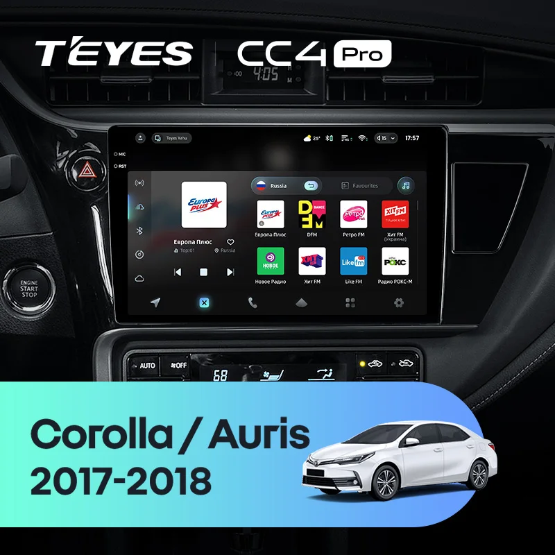 TEYES CC4 PRO For Toyota Corolla 11 Auris LHD RHD 2017 - 2018 CarPlay Radio Multimedia Stereo Car Play Auto 2DIN Autoradio