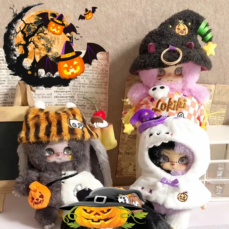 로키키 뉴 트릭 오어 트릿 시리즈 블라인드 박스 장난감 미스터리 박스 서프라이즈 인형 귀여운 호박 해골 토끼 펜던트 할로윈 선물