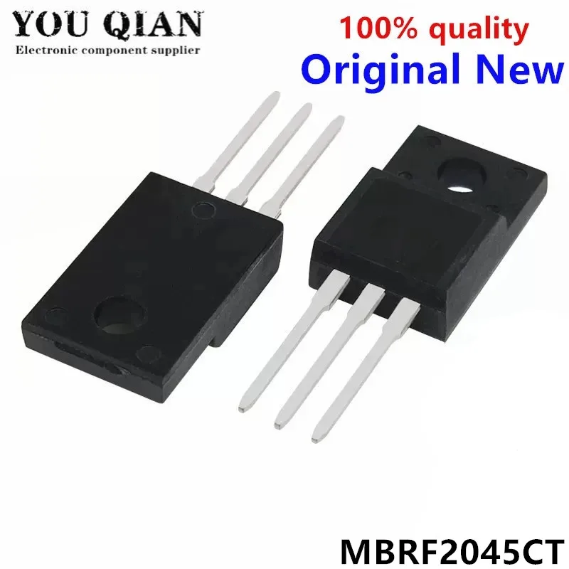 5pcs/lot New MBRF2045CT MBRF2045 MBR2045CT 2045CT TO-220F 20A45V Schottky Darrier Diodes