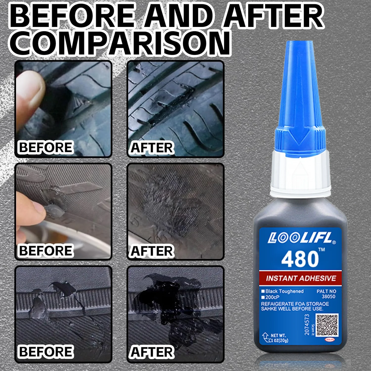 480 Black Strong Quick-Drying Glue, Powerful Liquid Glue for Leather, Rubber, Wood, and Metal, Emergency Repair Glue, Non-Corrosive Instant Adhesive for Leather, Strong Rubber Glue view 5