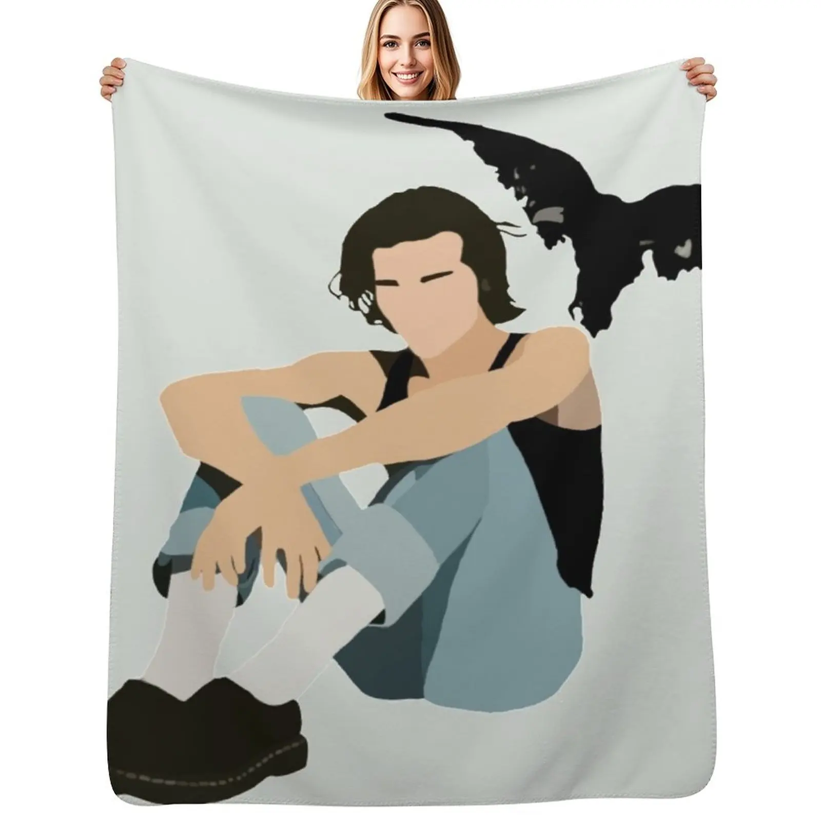 

Conan Gray 'Kid Krow' Minimalistic Design Throw Blanket For Baby Retros sofa bed manga Blankets