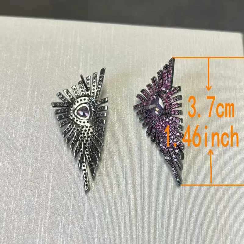Bilincolor Fashion Red Geometric Earring for Women