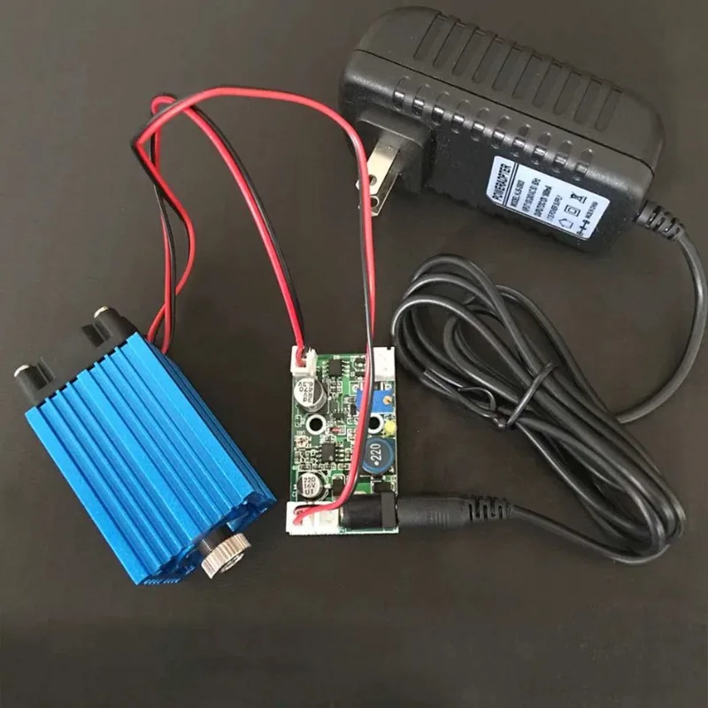 

12V 465nm 2.9W light spot size adjustable pure blue high power laser, partial sky blue laser