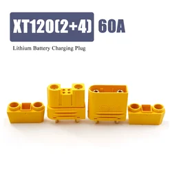 XT120 With Signal Pin Amass XT120 (2+4) Plug 60A Lithium Battery Fast Charging Crossing Machine Camera Farming Agriculture Drone