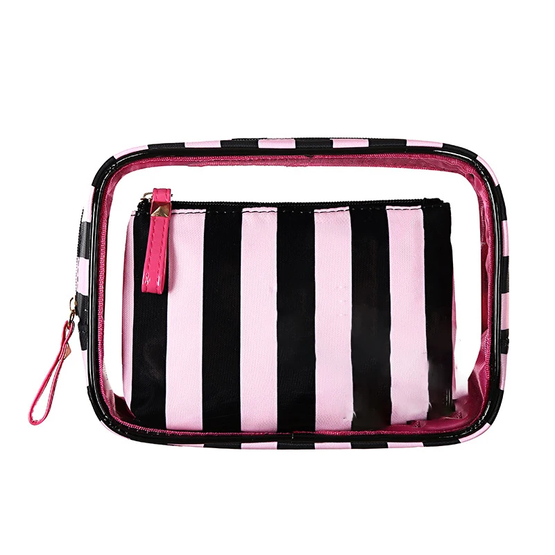 3 Transparent Pvc Makeup Bags Women Essential Organizer Bag Large Capacity Travel Makeup Bag Makeup Bag Case