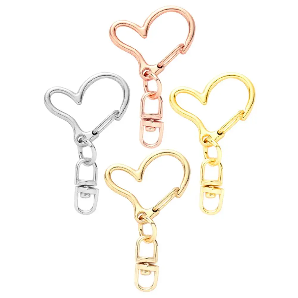 

40pcs Heart Shaped Zinc Alloy Clasps for Keychains DIY Crafts Necklace Making Accessories Lobster Claw Swivel Buckles