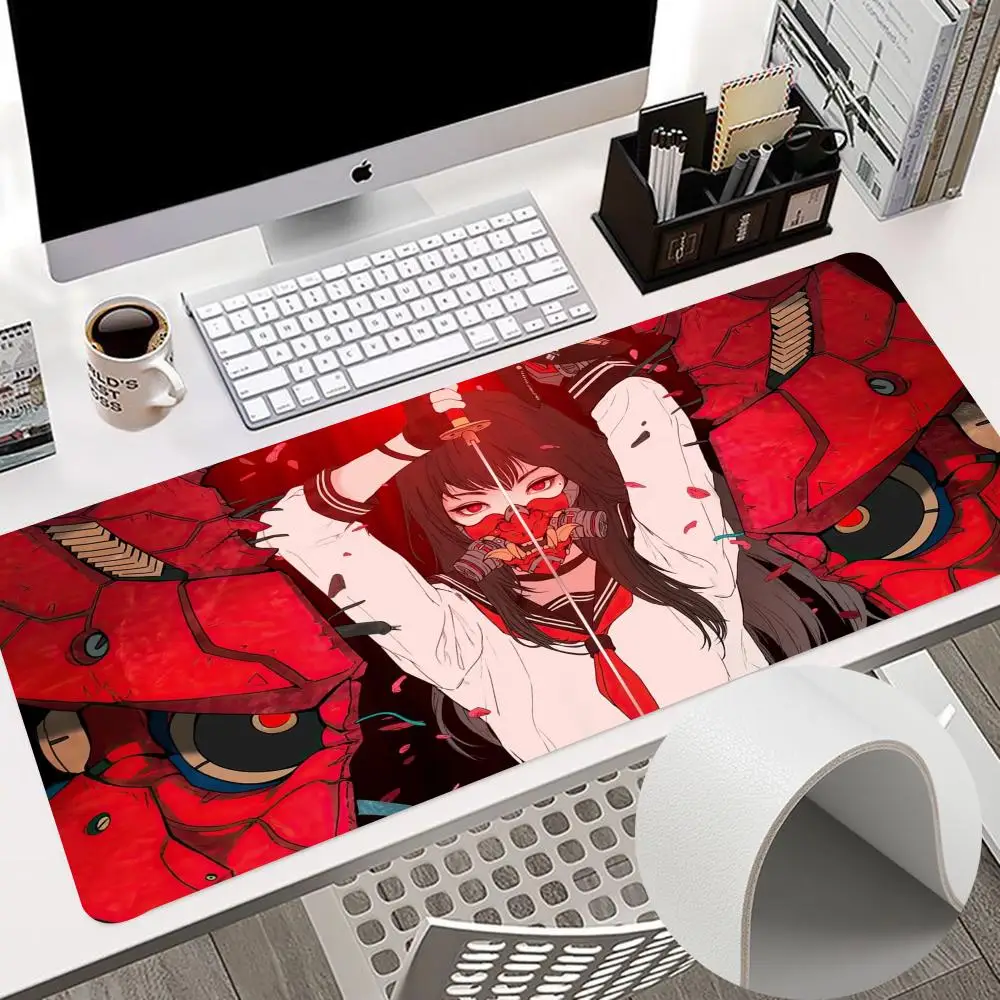 D-Devil M-Mask Mouse Pad 900x400mm Keyboard PC Desk Pads HD Printing 800x400mm Computer Double Sided Leather Non-slip PU Mouse P