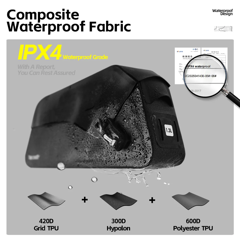 Rhinowalk دراجة أعلى كيس أنبوب مقاوم للماء الدراجة الإطار الأمامي حقيبة التخزين المسمار وحزام ثابت الدراجات السفر ل MTB الطريق الحصى #3