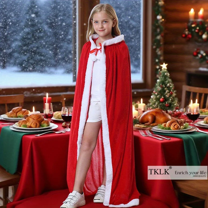 

1pc Christmas costumes and props, cape Little Red Riding Hood costume cloak role-playing cosplay performance outfit, Good Gift