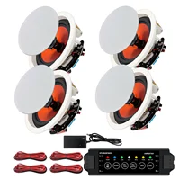 STUDIOFINIX 6,5 ""4 Uds 600 vatios altavoces de techo Bluetooth con cable juego de altavoces empotrables para el hogar ideal para cocina interior hogar dormitorio