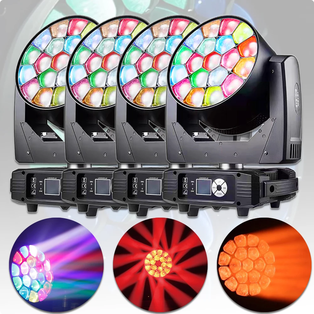 

4Pcs/Lot Leda B-EYE K10 Stage Light 19x20W RGBW 4in1 DMX Zoom Strobe LED Wash Moving Head Light For DJ Bar Disco Wedding