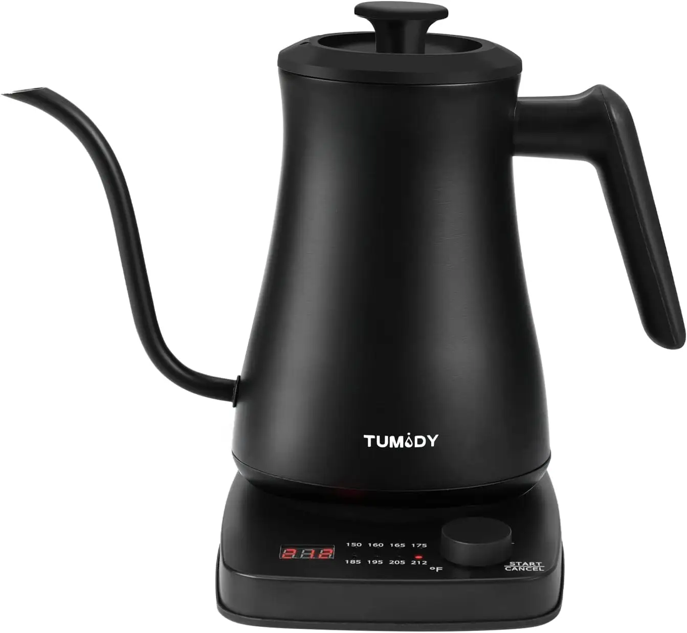 

Electric Gooseneck Kettle with Temperature Control, 1L Capacity, 8 Presets for Coffee and Tea