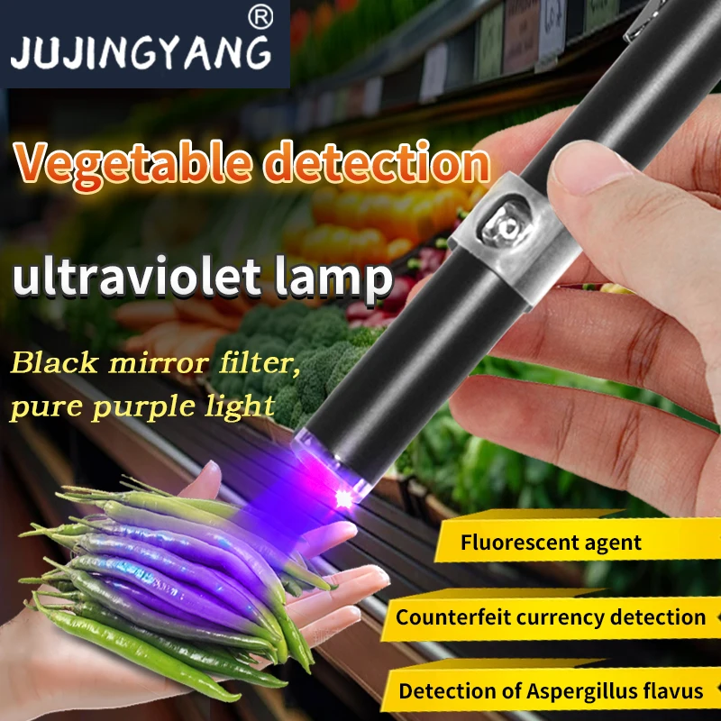 1.365NM purple light, multi-function pen lamp, vegetable detection, fluorescent agent detection, banknote anti-counterfeiting