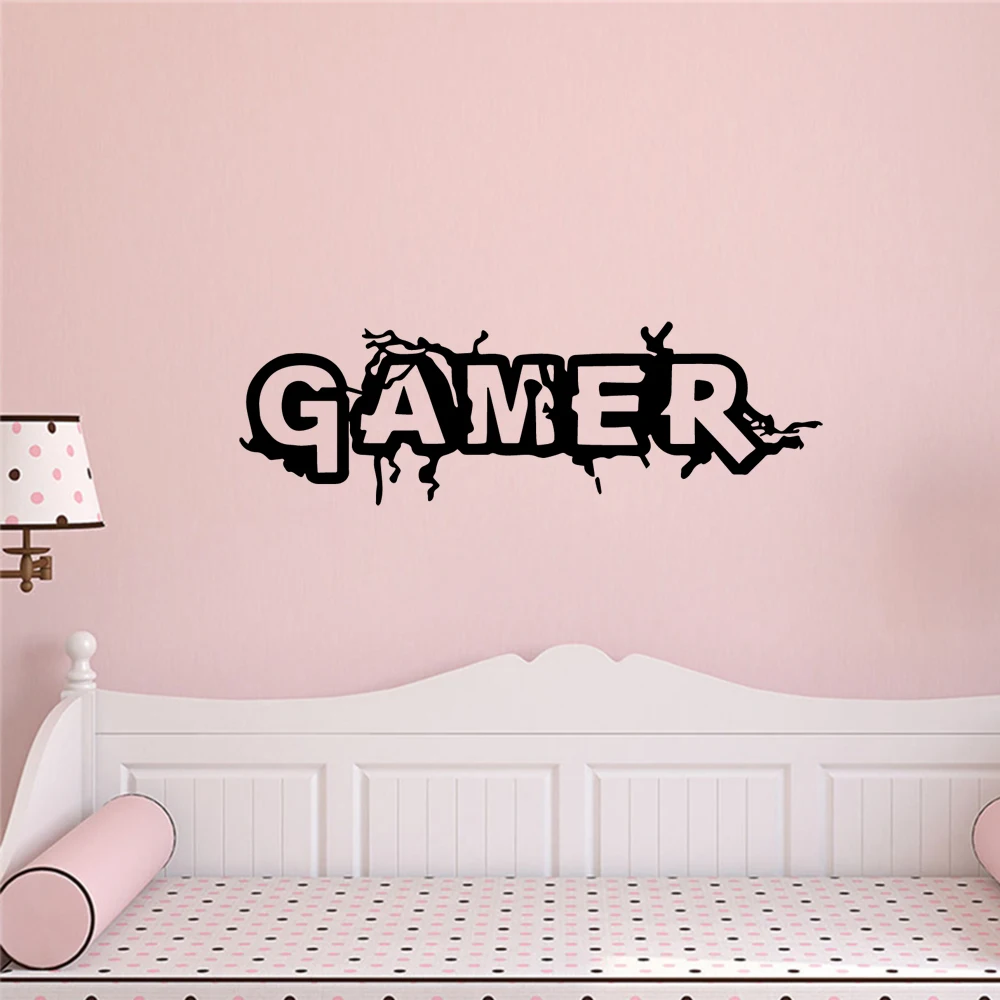 1 pc break gamer mode Wall Sticker Self Adhesive Vinyl Waterproof Wall Art Decal For Kids Rooms Decoration Decor Wallpaper