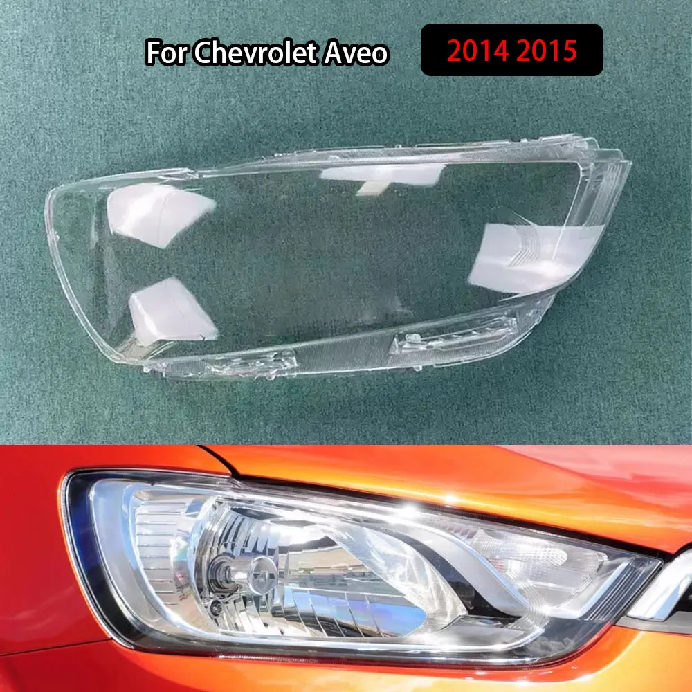 

For Chevrolet Aveo 2014 2015 Auto Car Transparent Lampshade Lamp Shell Front Car Glass Lens Case Headlamp Caps Headlight Cover