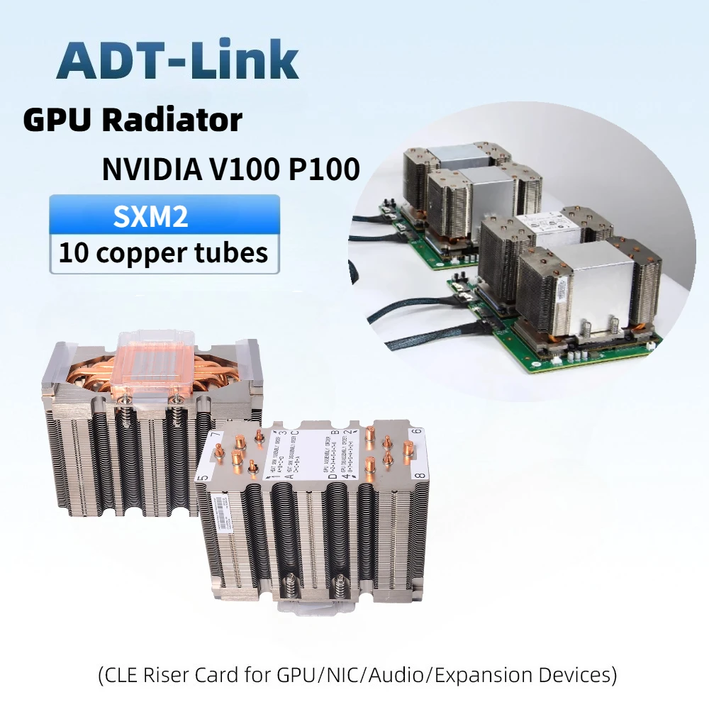 original-for-sxm2-gpu-cooler-nvidia-v100-p100-radiator-10-copper-tubes-heat-dissipation-for-cooling-gpu-heatsink-for-gpu-nvlink
