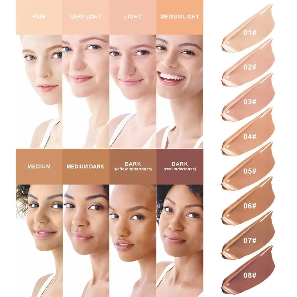 Liquid Foundation Effective Concealer High Coverage Makeup Professional Cosmetics Cream Waterproof Sweat-resistant B L4l1
