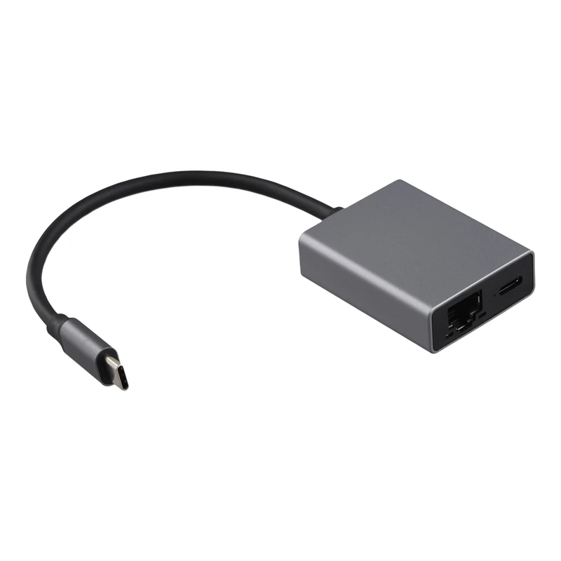 노트북 태블릿용 외부 네트워크 카드 이더넷 어댑터, 크롬캐스트 4K 구글 TV 스틱용, USB C 타입-RJ45, 1000Mbps