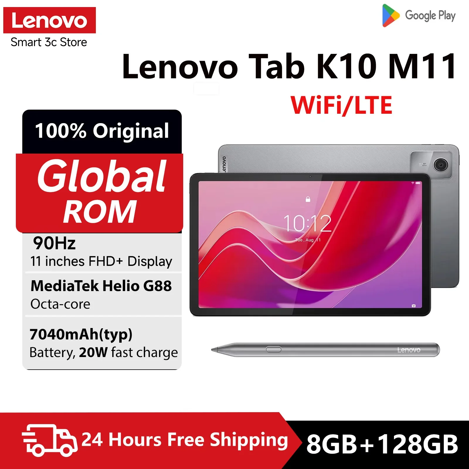 Global Rom Lenovo Tab K10 M11 Wi-Fi/LTE