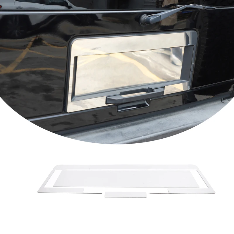 Stainless steel Car Tailgate License Plate Protection Frame Decorative Sticker For Hummer H2 2003-2009 Car Accessories