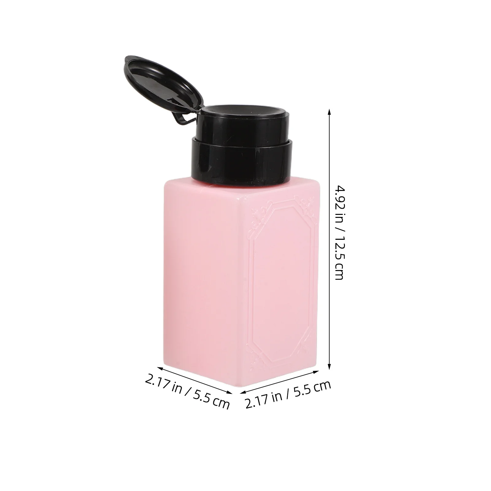 3 個の空のマニキュアリムーバーボトル 220 ミリリットルプッシュダウンポンプディスペンサーネイルサロン必須液体容器空のポンプボトル