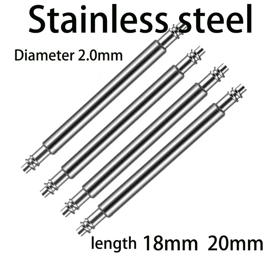 4pcs watch accessories, watch strap shaft thickened, extra hard, high-quality stainless steel watch with 2.0 mm suitable for Rlx