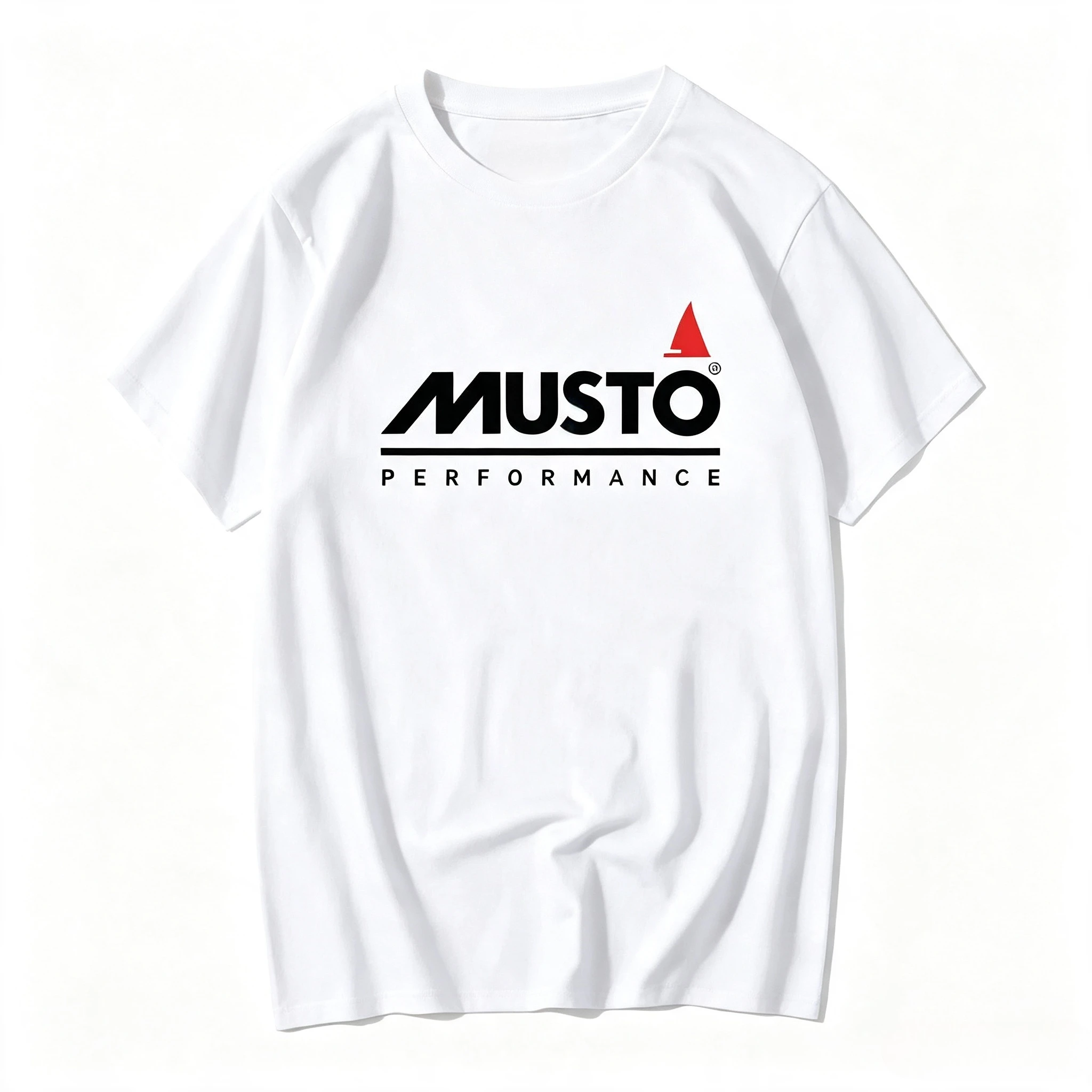 2026 Outdoor Sport Simple Letter Graphic T-shirt, Nautical Style Geometric Sail Element Front Print Daily Casual Tee Men Women