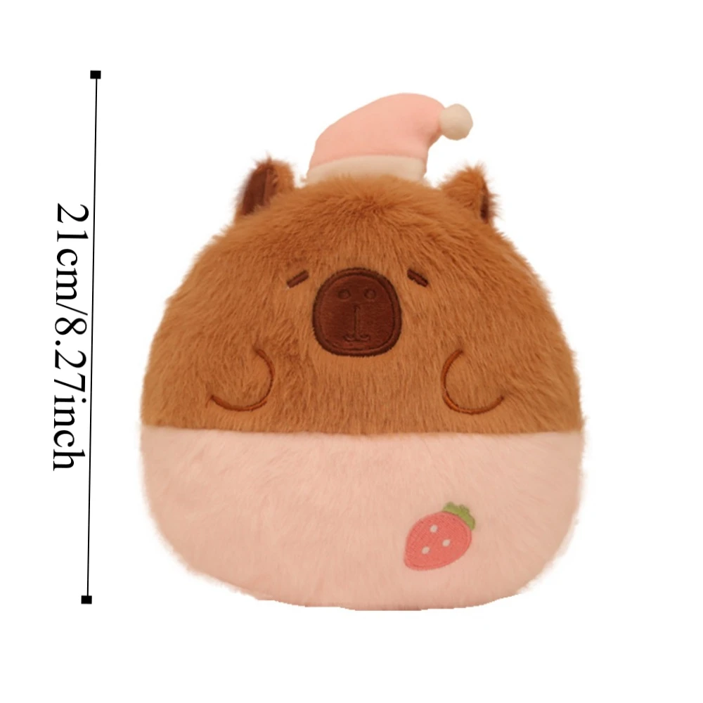 Vestir capibara muñeco de peluche pijamas de dibujos animados capibara juguete de peluche simulación esponjoso capibara muñeco esponjoso juguete de Navidad