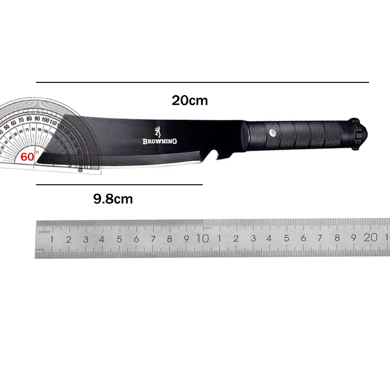 Outdoor High hardness cleaverFixed Blade, portable straight knife and scabbard,Suitable for camping barbecue wilderness survival