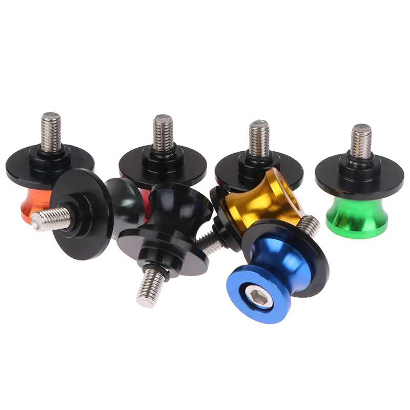 1Pc 8mm Motorcycle Rear Swing Arm Stand Screws Swingarm Spools Slider Aluminum Alloy Car Accessories Tool