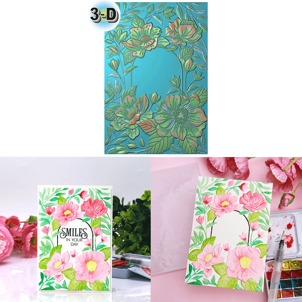 Floral Archway 3D Embossing Folder For Adding Texture And Dimension To Craft Project Card Making