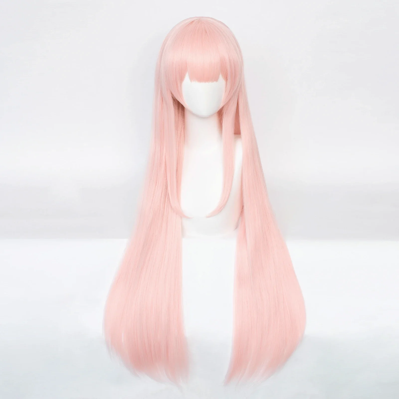 RANYU Anime Long Women Wig Pink Synthetic Straight Cosplay Fluffy Hair Heat Resistant Wig For Party