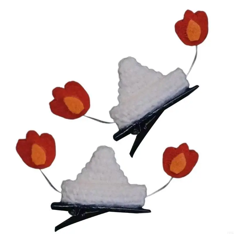 195E Little Flame Hat spinka do włosów na Halloween festiwal klips boczny kobiety dziewczyna spinki do włosów uroczystości do