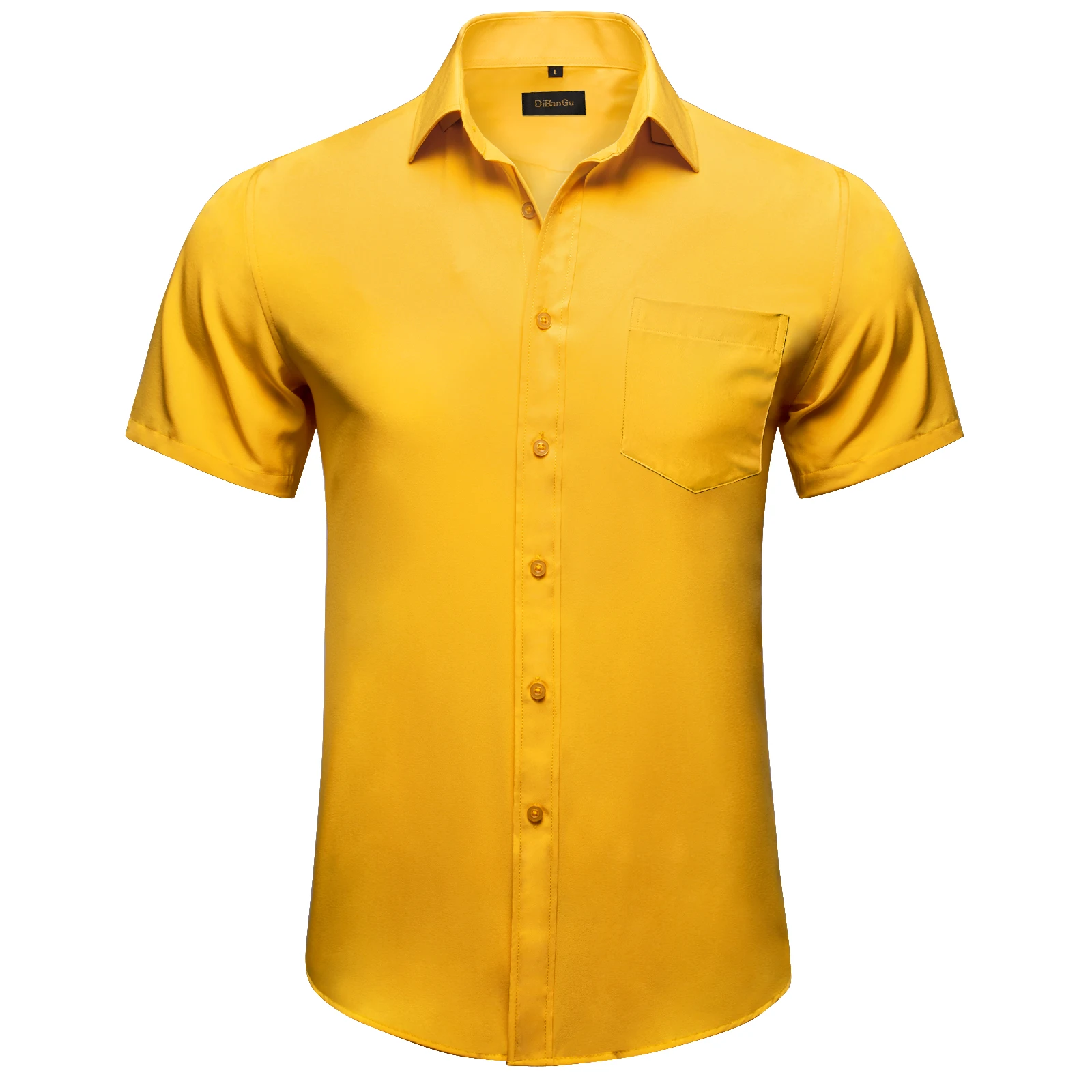 Camisa casual de manga curta masculina, camiseta monocromática, vermelha, branca, amarela, gola virada para baixo, estilo praia, roupas de