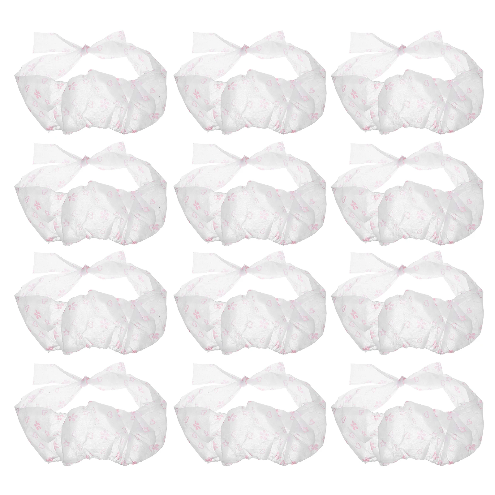 20 قطعة حمالات الصدر القابل للتصرف النساء لينة غير المنسوجة النسيج تنفس سبا السفر صالون تجميل ساونا مطبوعة أنيق العصابة حمالات الصدر #1