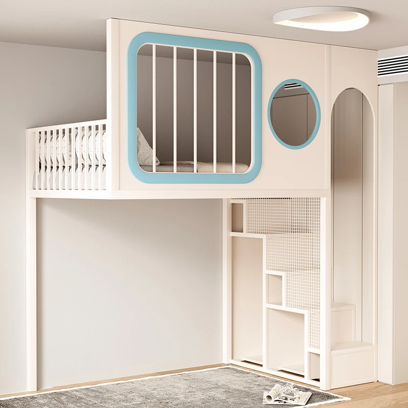 

Loft type children's bed Tree house Duplex elevated Go to bed Under table Combination bed The beds do not interfere with eac