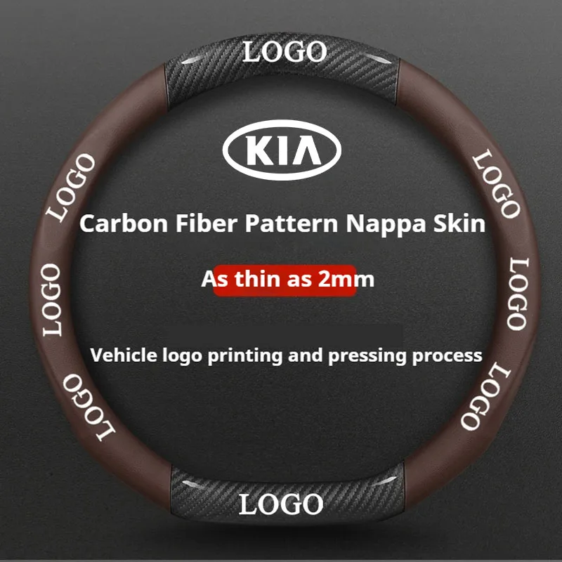 Car Steering Wheel Cover For Kia KN K2 K3 K4 K5 EV6 GT Rio Sportage Stinger Niro Picanto Cerato Xceed Ceed Proceed Cerato Seltos