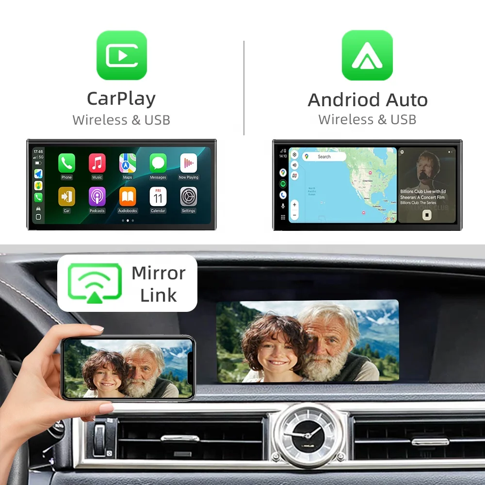 NewFor Lexus GS 2012-2015 Linux Interface Box Wireless CarPlay Android Auto CarPlay Module Decoder Car Radio Binarytek