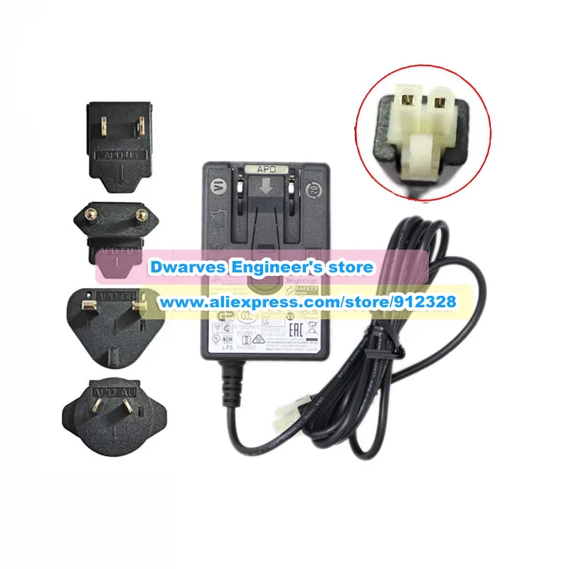12V 3A 36W AC Adapter WA-36A12R Charger For Brightsign MEDIA PLAYER XD234 XD1034 XT244 XT1144 Power Supply 2-PINS