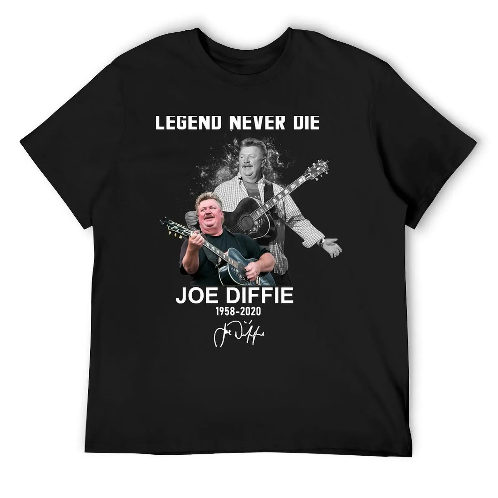 

L-E-G-E-N-D Never Die Joe Diffie 1958 2020 Signature T-Shirt vintage anime shirt baggy shirts clothing for men