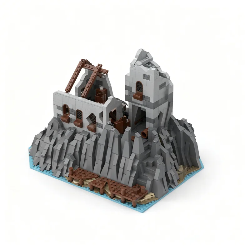 2090pcs MOC Pirate Island Bay - Ruin Island Extension Pirates Model Building Blocks Architecture Toy Christmas Gift Art DIY