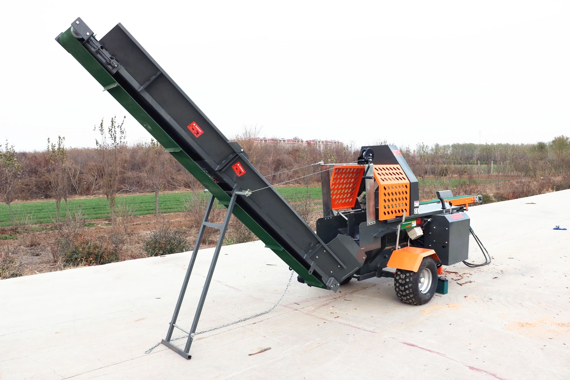 20-ton hydraulic mini firewood processor machine   time-saving and fast for wood processing plants