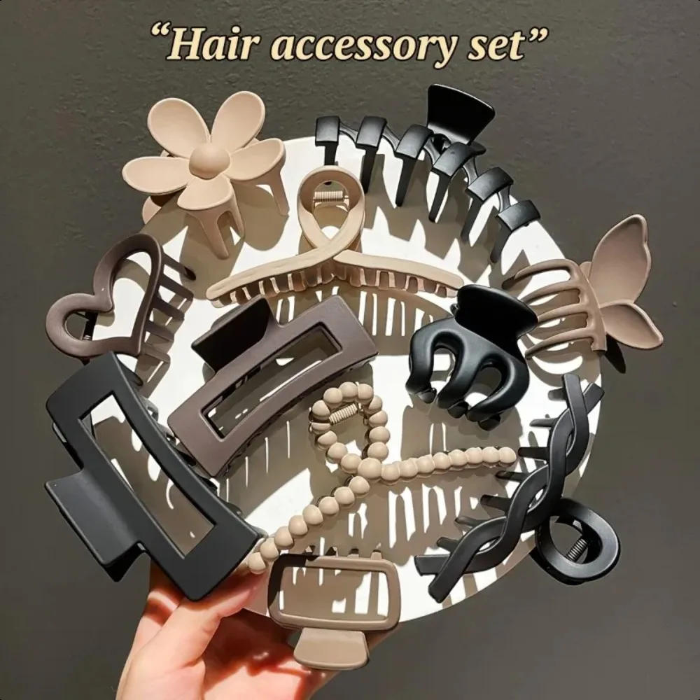 

Premium Matte Hair Clip Set, Stylish Shark Clips for Daily Hair Styling