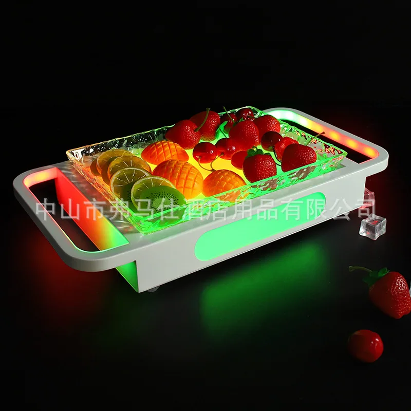 

Bar LED luminous fruit plate creative KTV fruit platter nightclub clear bar snack plate snack plate