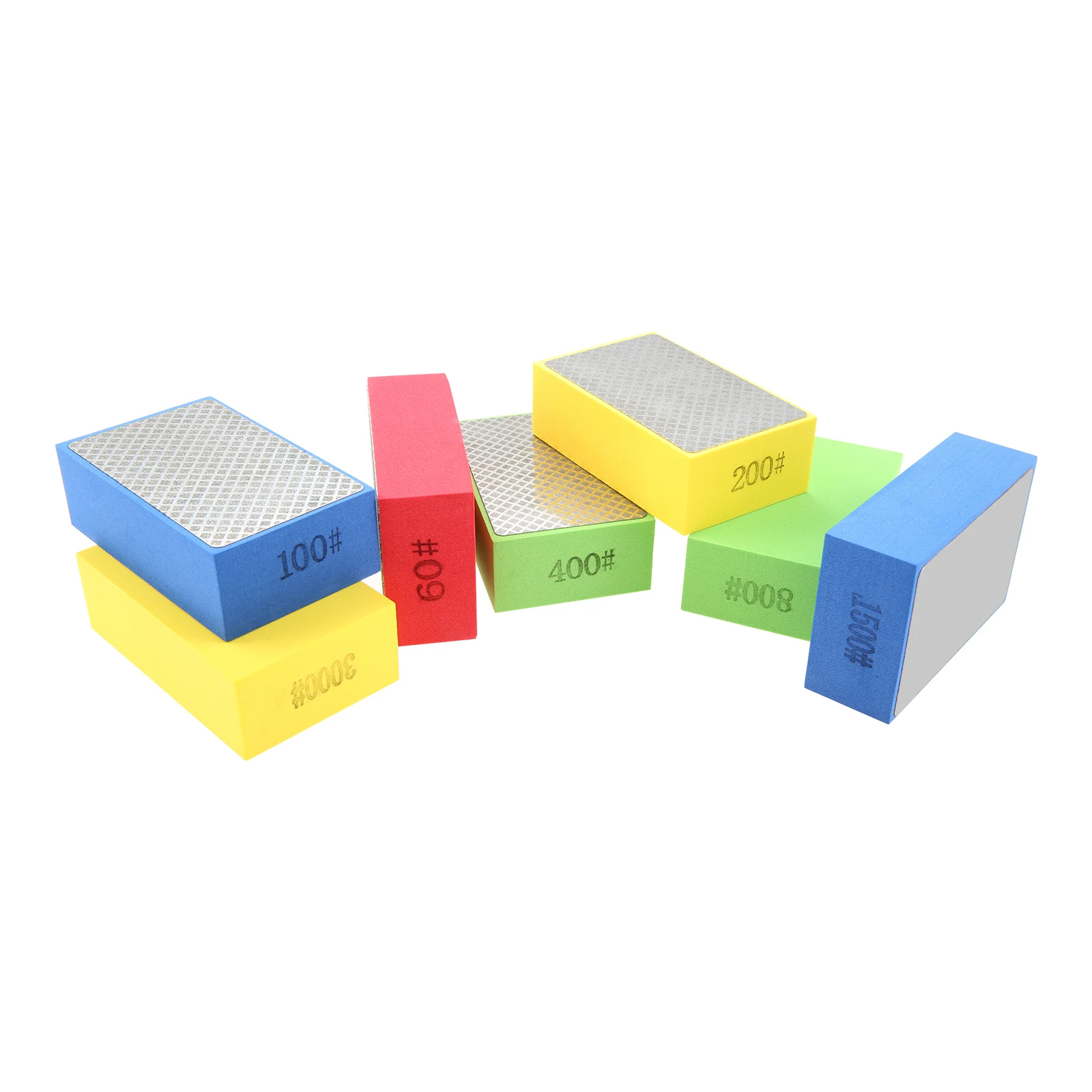 7Pcs Grit 60-3000 Hand Polishing Pad Tile Glass Abrasive Grinding Block Stone Marble Ceramic Abrasive Sanding Disc Polisher Tool view 3