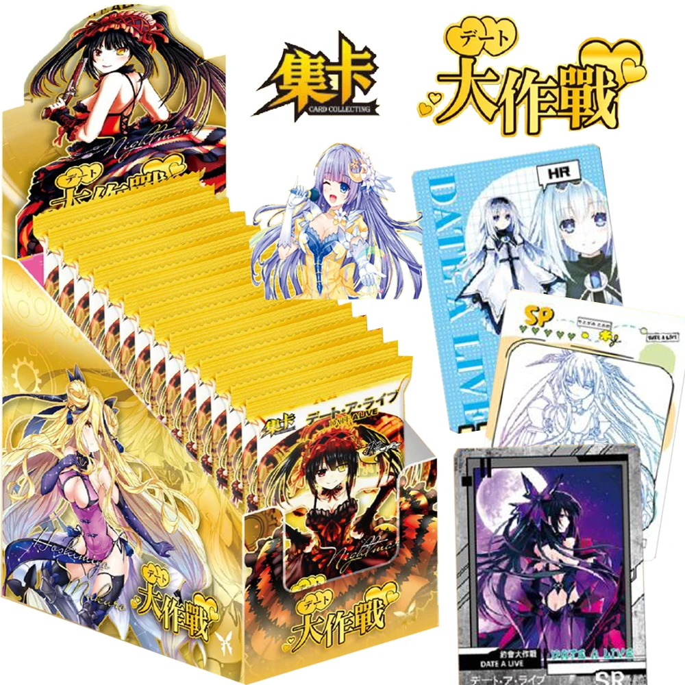 

DATE A LIVE Cards for Children Anime Highly Popular Characters Yatogami Tohka Game Trading Battle Mech Collection Cards Toy Gift