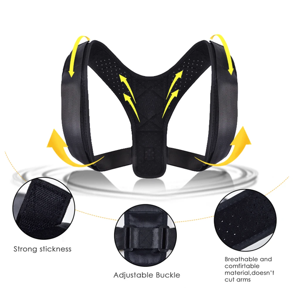 TopRunn Adjustable Posture Corrector Preventing Humpback Protection Spine Pain Relief Correction Belt Women Men Back Support